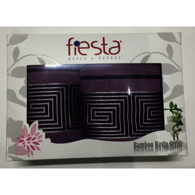 Набор махровых полотенец Fiesta Kvadrro 50х90 см, 70х130 см 2 шт (фиолетовый)