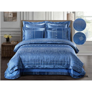 Комплект постельного белья Cleo Duval (голубой) сатин-жаккард, евро макси