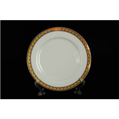 Набор тарелок "Кристина Платиновая золотая лента" 25 см 6 шт