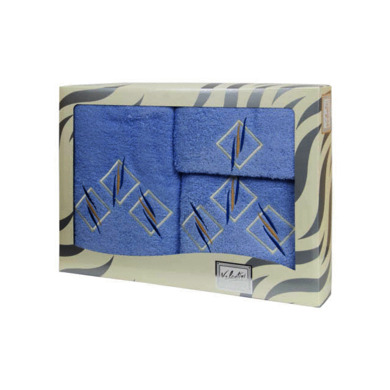 Комплект полотенец Valentini Space (голубой) 30х50 см, 50х100 см, 100х150 см 3 шт