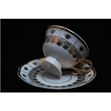 Набор чайных пар "Менуэт Золотой орнамент" (чашка 220 мл + блюдце) на 6 персон 12 предметов