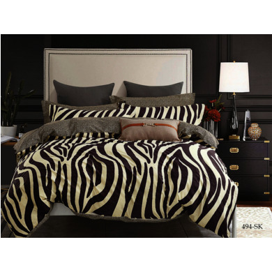 Комплект постельного белья Cleo Zebra сатин, евро макси