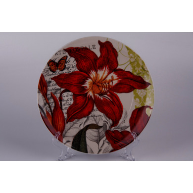 Тарелка "Вехтерсбах Красный цветок" 21 см. 