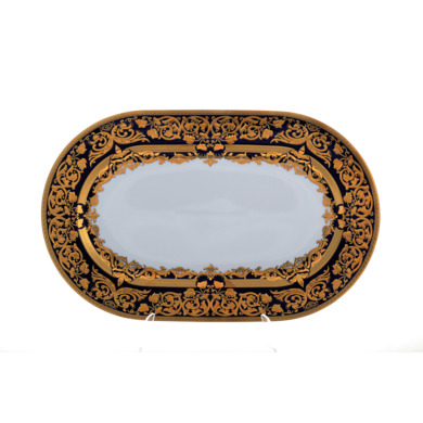Блюдо "Natalia Cobalt Gold" 36 см овальное