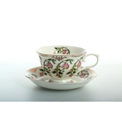 Набор чайных пар "Восточные цветы" (чашка 200 мл + блюдце) на 6 персон