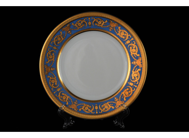 Набор тарелок Constanza Imperial Blue Gold 17 см 6 шт