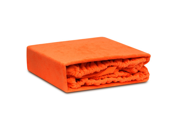 Махровая простыня на резинке Bolero 180х200 см (оранжевая)