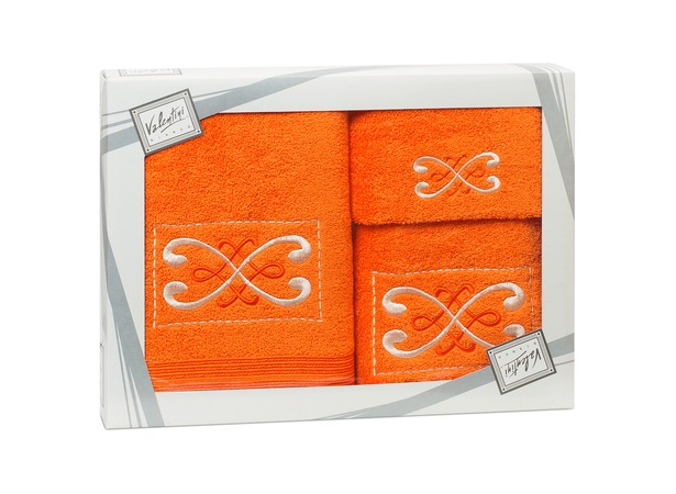 Комплект полотенец Valentini Fantasy 2 (оранжевый) 30х50 см 50х100 см 70х140 см 3 шт