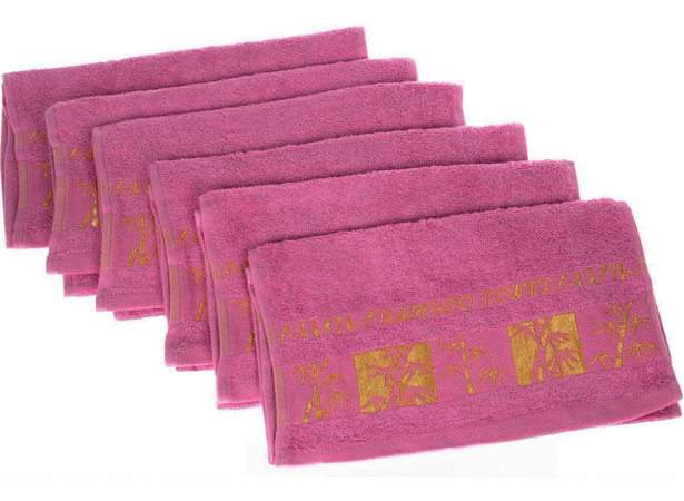 Набор полотенец Brielle Bamboo Gold 30х50 см 6 шт (розовый)