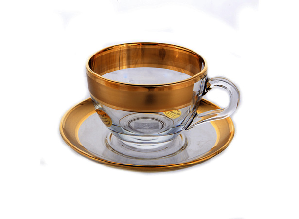 Набор для чая Золотая дорожка (чашка + блюдце) на 6 персон