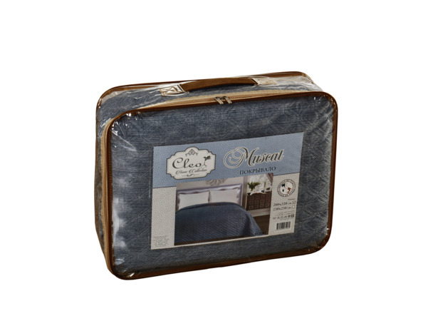 Покрывало Cleo Muscat 230х250 см (серо-голубое)