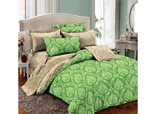 Комплект постельного белья Cleo Сolor empire (зеленый) поплин двуспальный