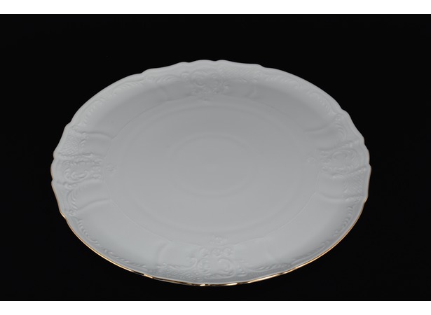 Тарелка для торта Бернадот Белый узор 32 см