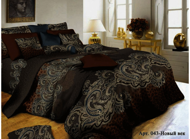 Комплект постельного белья Diva Afrodita Новый век сатин двуспальный