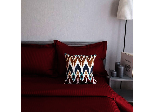 Комплект постельного белья Этель Бордо страйп-сатин двуспальный евро