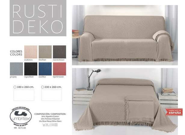 Покрывало-плед Umbritex Rustica 1 linen 180х260 см