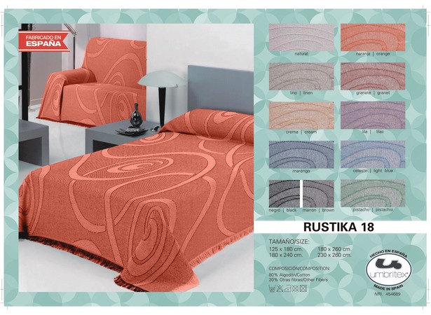 Покрывало-плед Umbritex Rustica 18 orange 180х260 см