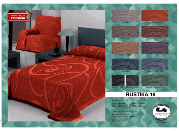 Покрывало-плед Umbritex Rustica 18 orange 230х260 см