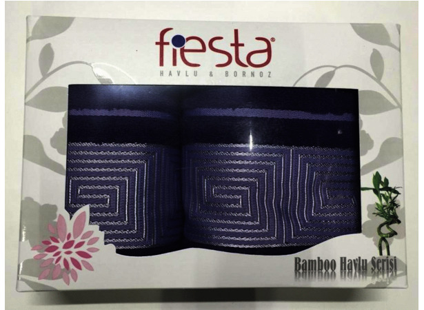 Набор махровых полотенец Fiesta Kvadrro 50х90 см 70х130 см 2 шт (синий)