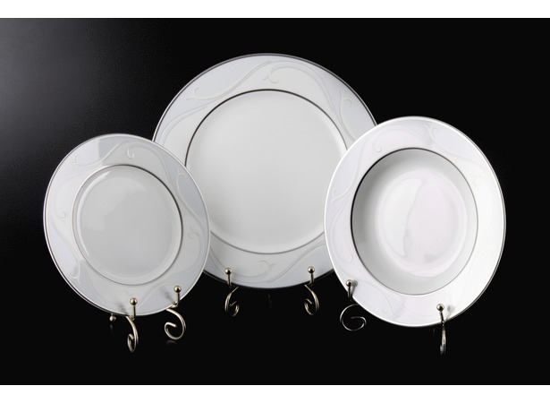 Набор тарелок для сервировки стола Верона синяя 18 шт