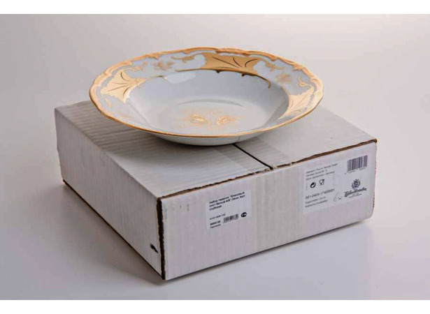 Набор глубоких тарелок Кленовый лист белый 408 24 см 6 шт