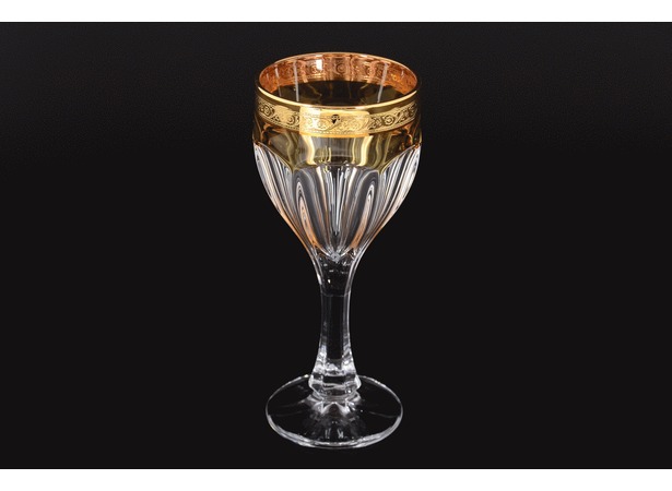Набор бокалов для вина Сафари Богемия Голд (желтый) 190 мл 6 шт