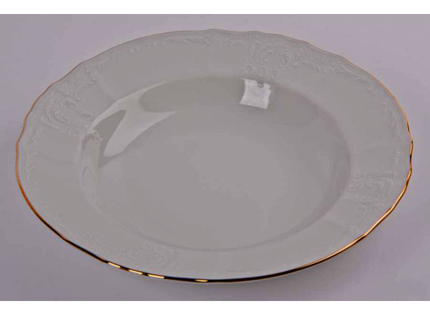 Набор глубоких тарелок Бернадот Белый узор 23 см 6 шт