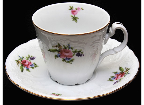 Набор для чая Бернадот Полевой цветок (чашка 200 мл + блюдце) на 6 персон 12 предметов (высокие)