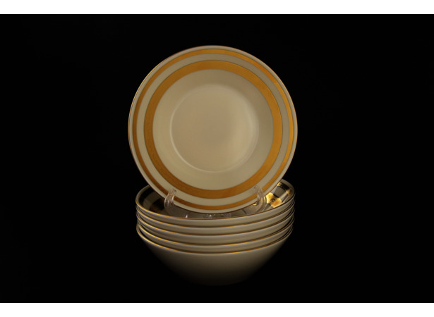 Набор салатников Constanza Cream 9321 Gold 19 см 6 шт