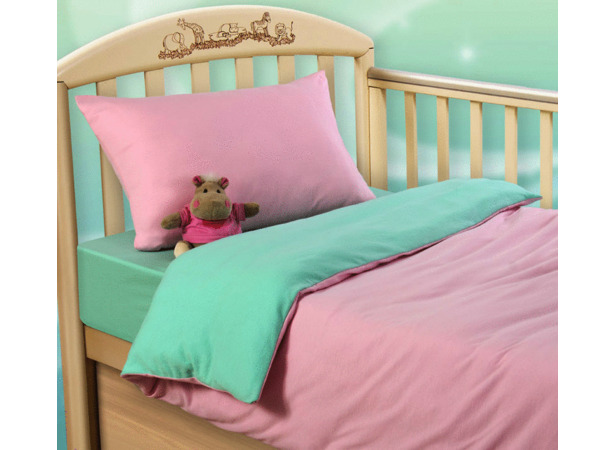 Комплект постельного белья Текс-Дизайн Розовая свежесть трикотаж детский