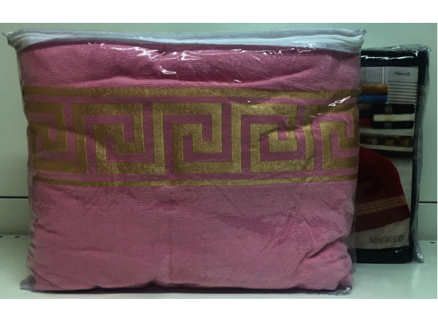 Простыня махровая Атлас Текстиль Грек 200х220 см (розовая)