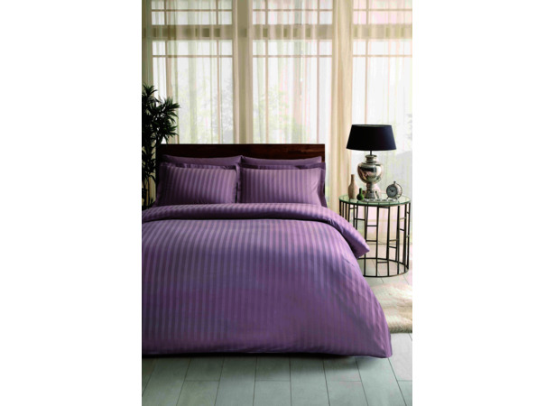 Комплект постельного белья Tac Place (лиловый) жаккард-люкс двуспальный евро