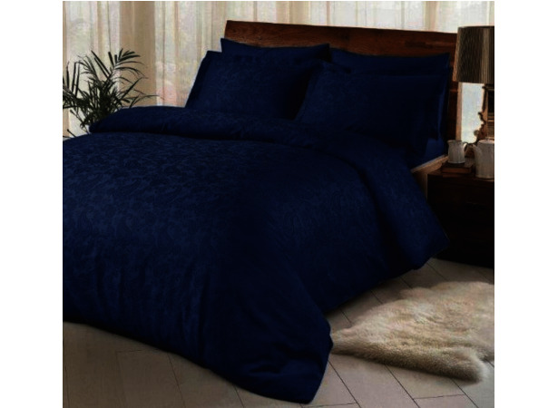 Комплект постельного белья Tac Brinley (синий) жаккард-люкс двуспальный евро