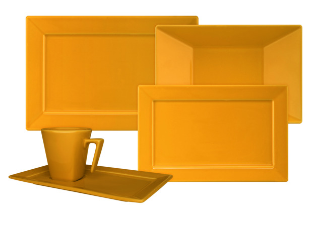 Чайно-столовый сервиз Раулина Желтая 30 предметов