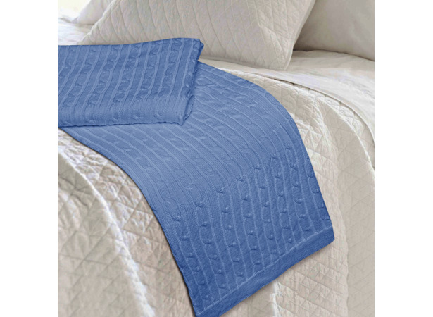 Плед вязаный Conforto E Sonhos Magno 33 Azul 150х200 см