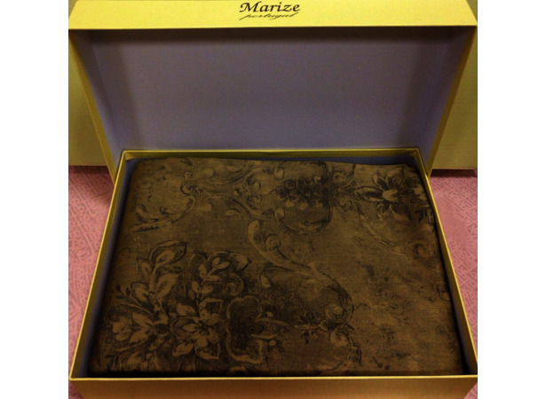 Комплект постельного белья Marize Золотые узоры жаккард двуспальный евро (нав 70х70 см)