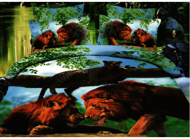 Комплект постельного белья Diva Afrodita Встреча сатин двуспальный