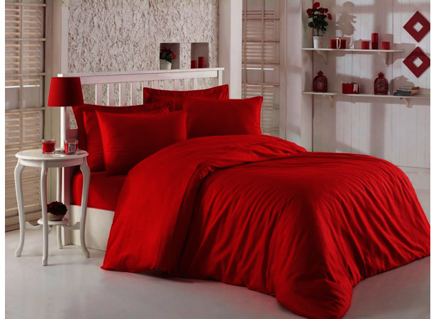 Комплект постельного белья Cottonbox Fashion (красный) сатин двуспальный евро