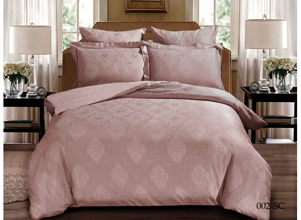 Комплект постельного белья Cleo Soft Cotton Эльзас (светло-розовый) сем