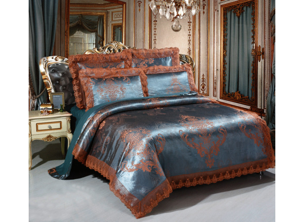 Комплект постельного белья Kingsilk SB-105 жаккардовый шелк сем