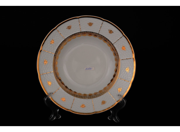 Набор глубоких тарелок Менуэт Золотой орнамент 23 см 6 шт