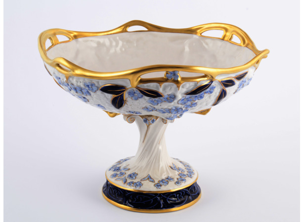 Ваза для фруктов Райское дерево 30 см на ножке