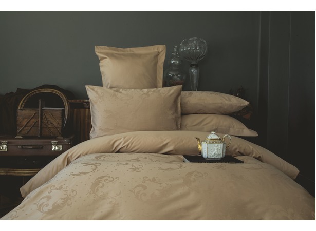 Комплект постельного белья Issimo Beluga beige жаккард двуспальный евро