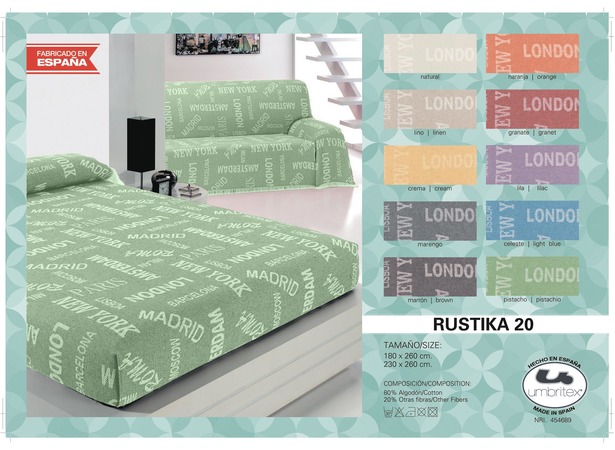 Покрывало-плед Umbritex Rustica 20 pistacho 230х260 см