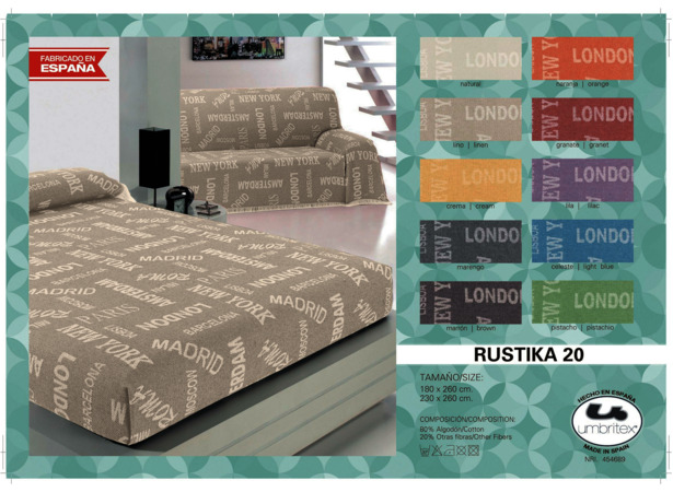 Покрывало-плед Umbritex Rustica 20 linen 180х260 см