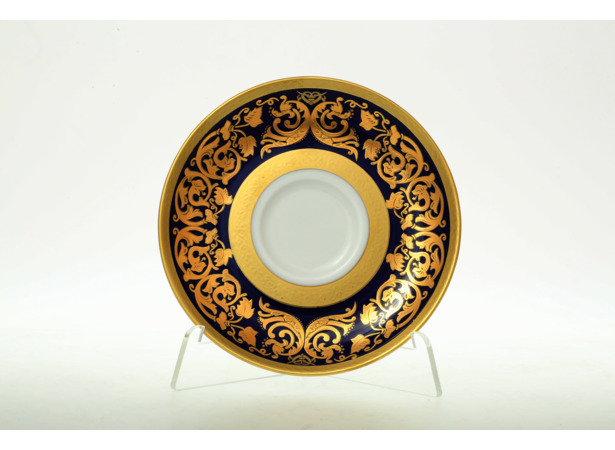 Набор блюдец мокко Natalia Cobalt Gold 6 шт
