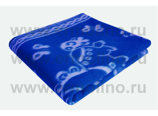 Одеяло байковое Ермолино 100х140 см (синее)