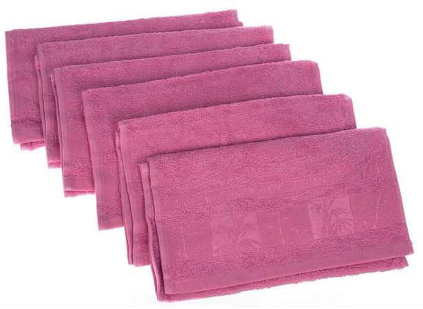 Набор полотенец Brielle Bamboo 30х50 см 6 шт (розовый)