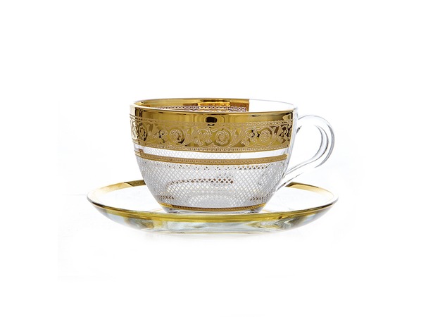 Набор для  чая Богемия Сетка (чашка 240 мл + блюдце) на 6 персон 12 предметов
