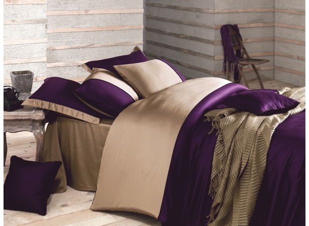 Комплект постельного белья Issimo Annette пурпурный евро макси